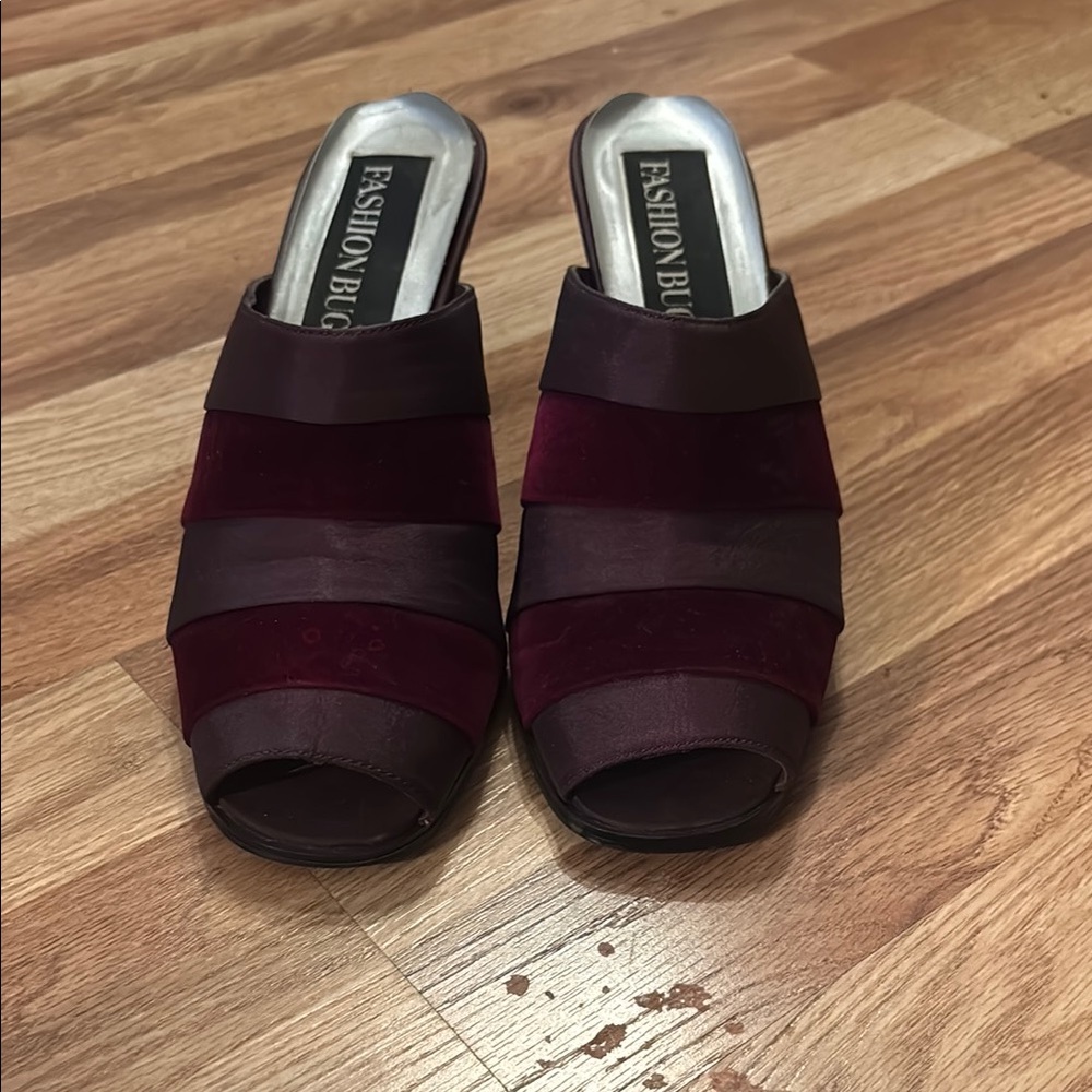 Fashion Bug Women's Deep Red Mules